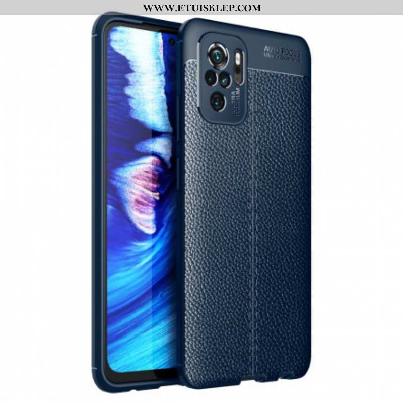 Etui do Xiaomi Redmi Note 10 / 10S Podwójna Linia Liczi Z Efektem Skóry